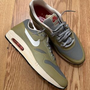 Nike Green and Gray Air Max Sneakers with Retro Style